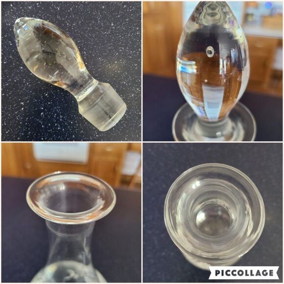 Javit Crystal Wine Decanter Made In Turkey Etched Floral Glass Barware - Picture 15 of 15